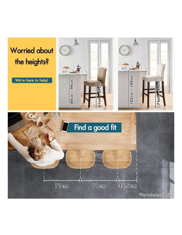 4x Bar Stools 75cm Tractor Kitchen Wooden Vintage Chair Natural image 6