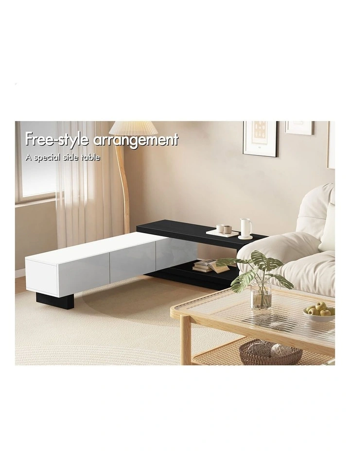 190-280cm Extendable Entertainment Unit TV Cabinet Stand Storage Shelf image 6