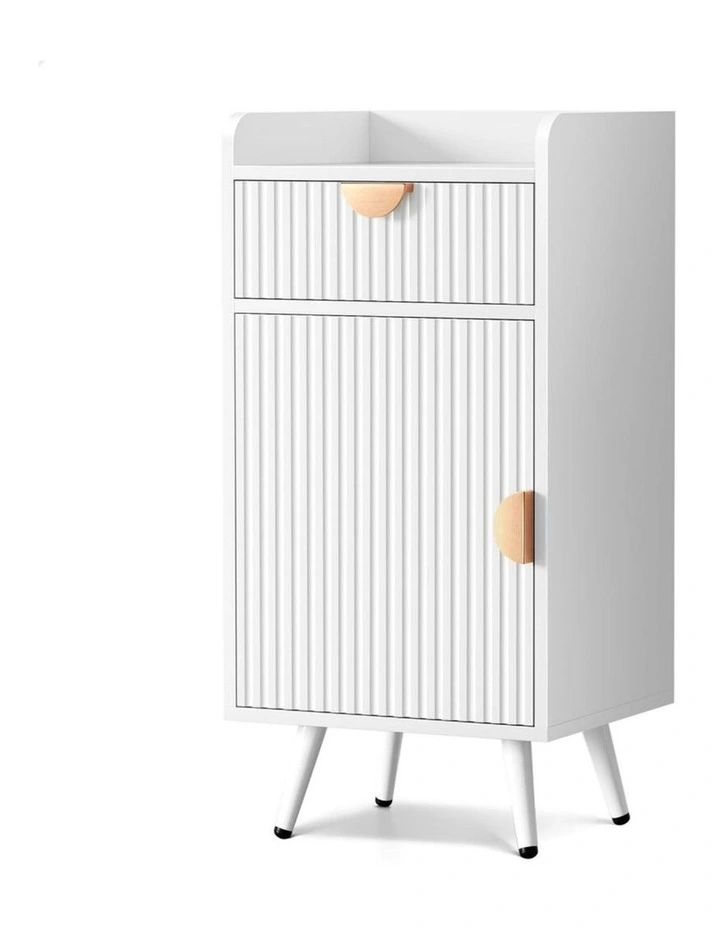 Storage Cabinet Bathroom Buffet Sideboard Bedside Table White image 1