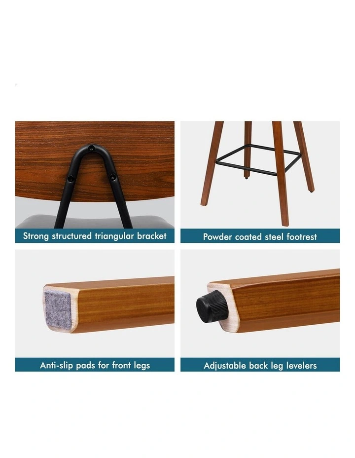Bar Stools Chic Design Black Mabel x4 image 3