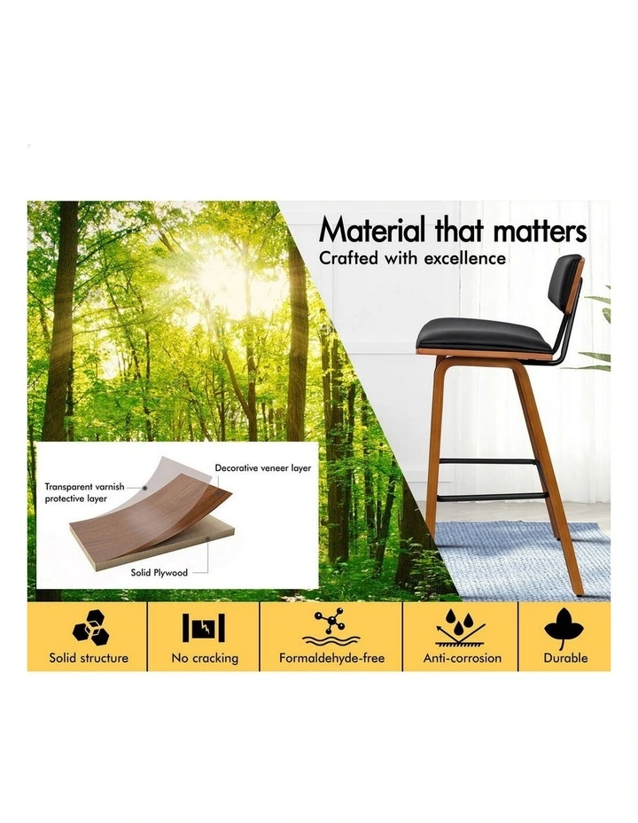 Bar Stools Chic Design Black Mabel x4 image 5