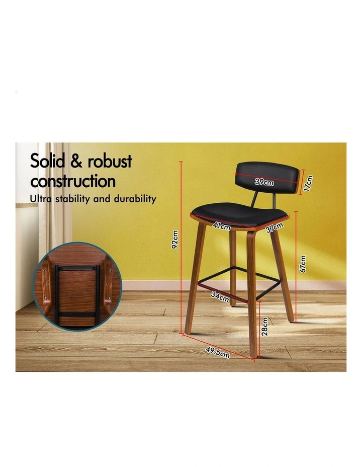 Bar Stools Chic Design Black Mabel x4 image 6