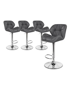 Bar Stools Set of 4 Grey