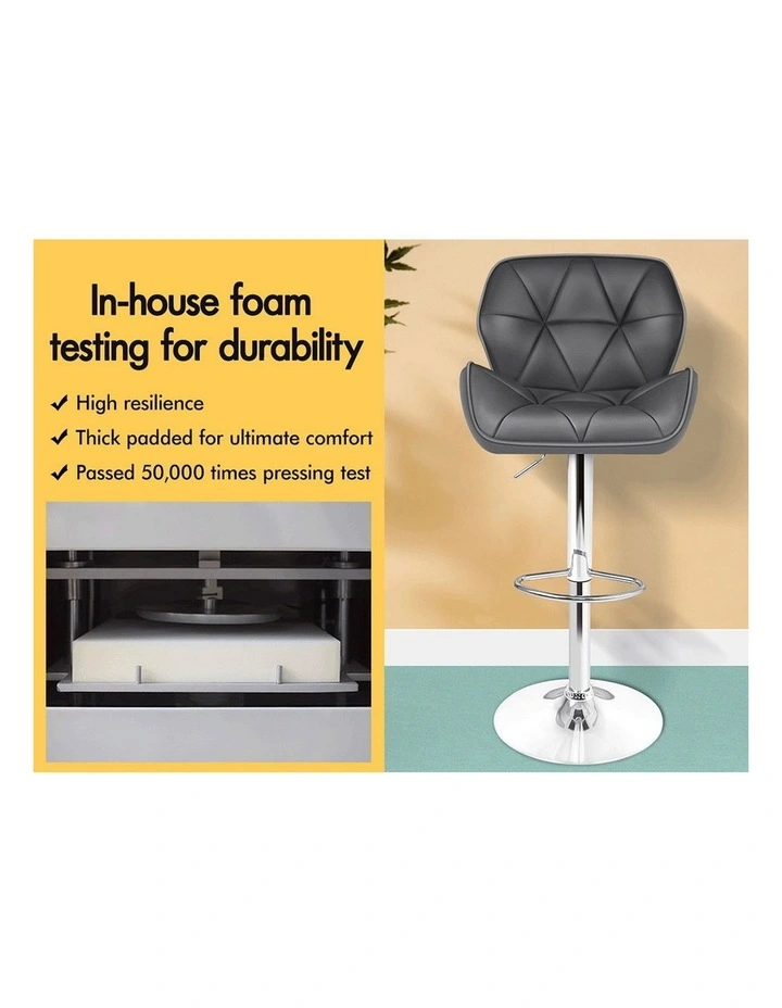 Bar Stools Set of 4 Grey image 5