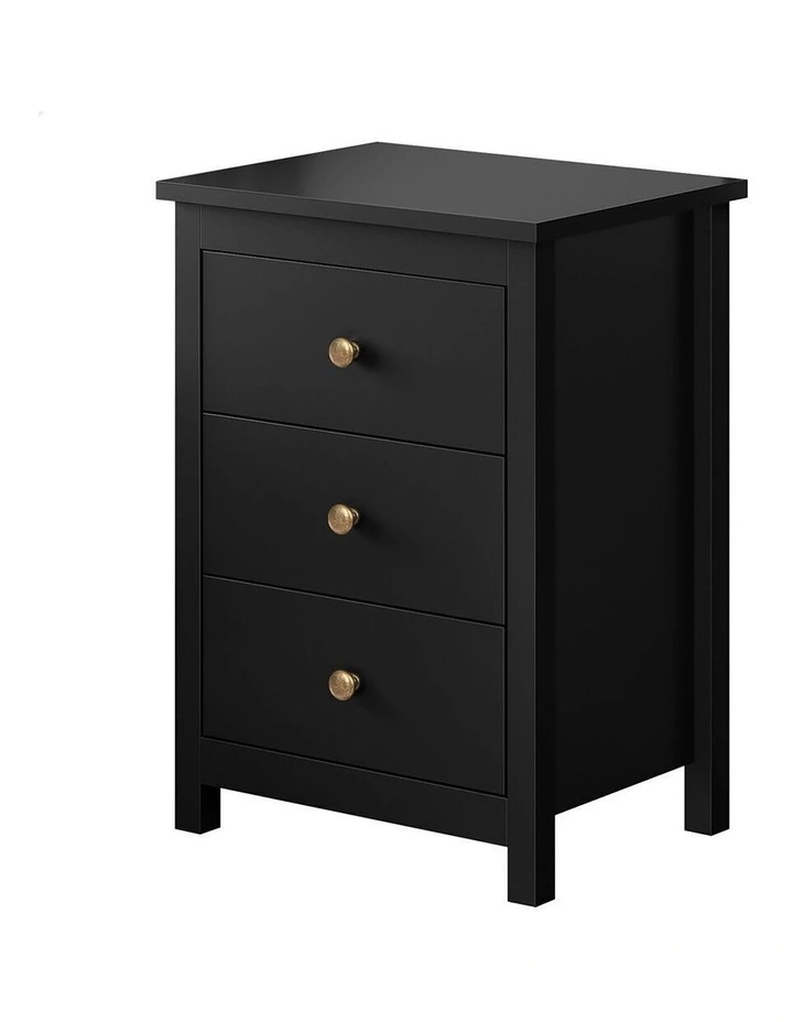 Bedside Table Hamptons - Black image 1
