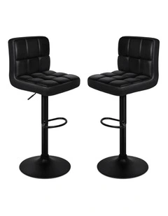 Bar Stools L Shape All Black Ralph x2