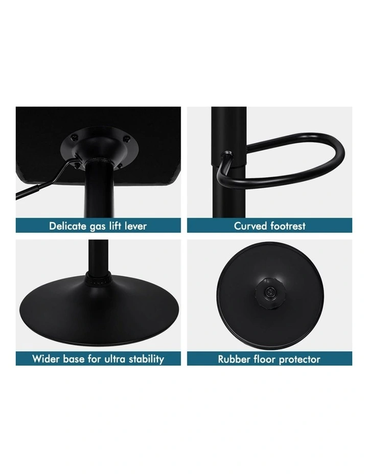Bar Stools L Shape All Black Ralph x2 image 6