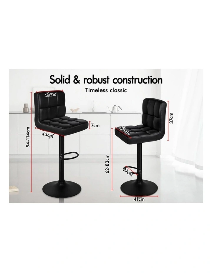 Bar Stools L Shape All Black Ralph x2 image 7