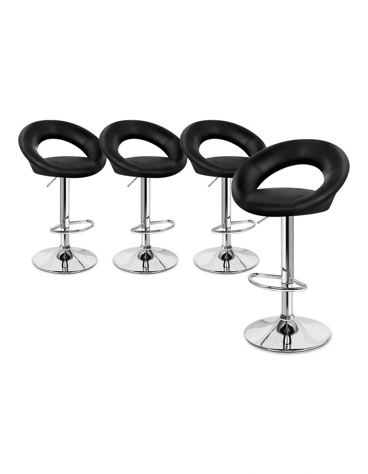 Bar Stools Kitchen Swivel Bar Stools Black Ovadia x4 image 1