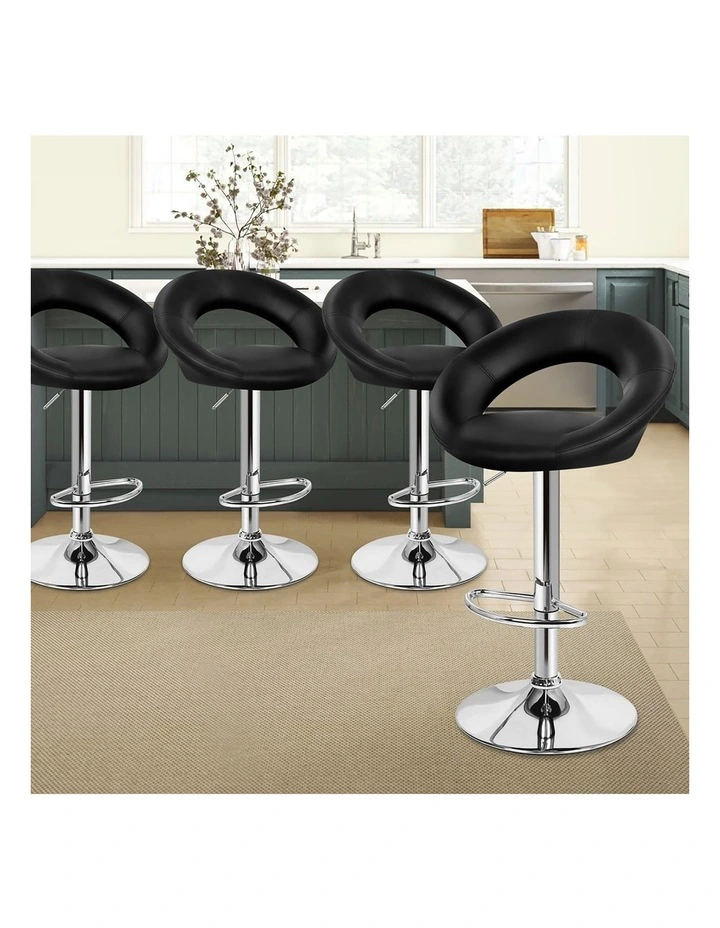 Bar Stools Kitchen Swivel Bar Stools Black Ovadia x4 image 4
