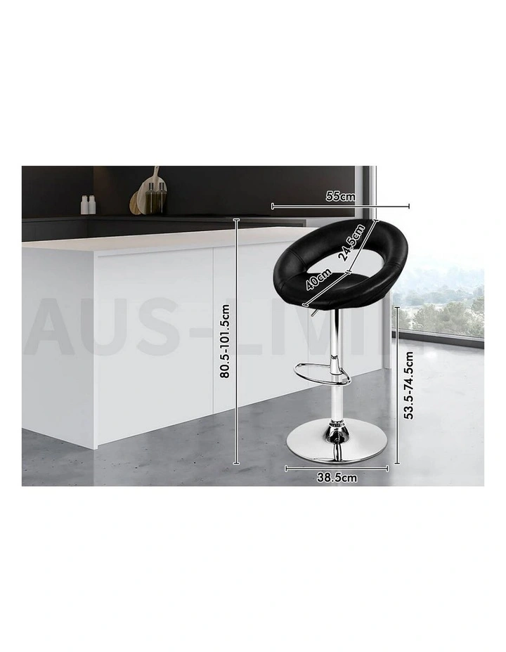 Bar Stools Kitchen Swivel Bar Stools Black Ovadia x4 image 6