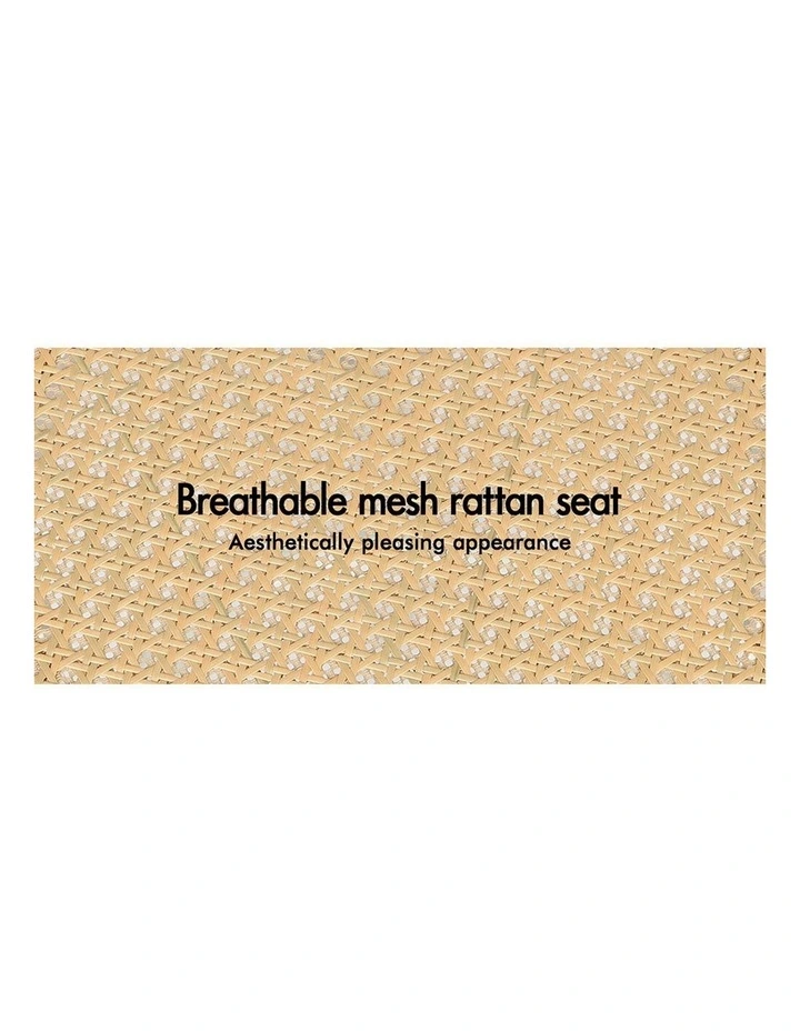 Bar Stools Sets of 4 Rattan Mesh Seat White image 3