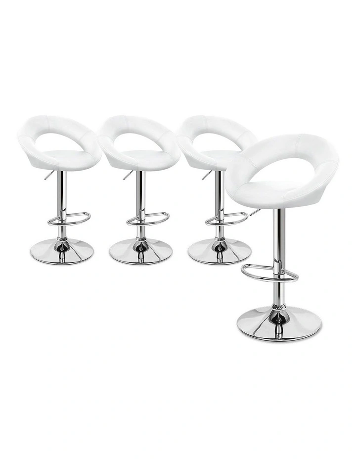 Bar Stools Kitchen Swivel Bar Stools White Ovadia x4 image 1