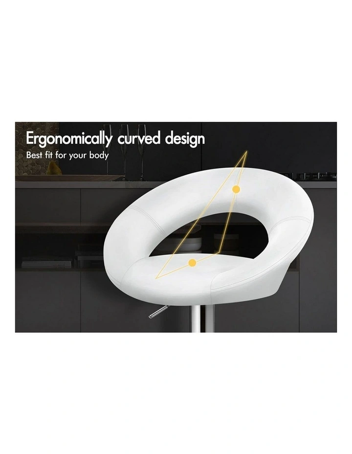 Bar Stools Kitchen Swivel Bar Stools White Ovadia x4 image 3