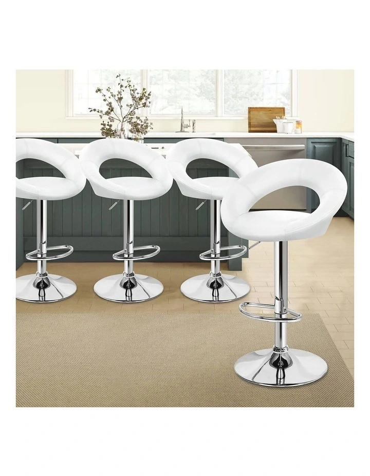 Bar Stools Kitchen Swivel Bar Stools White Ovadia x4 image 7
