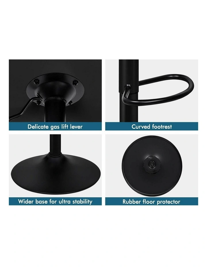 Bar Stools Black X4 image 4