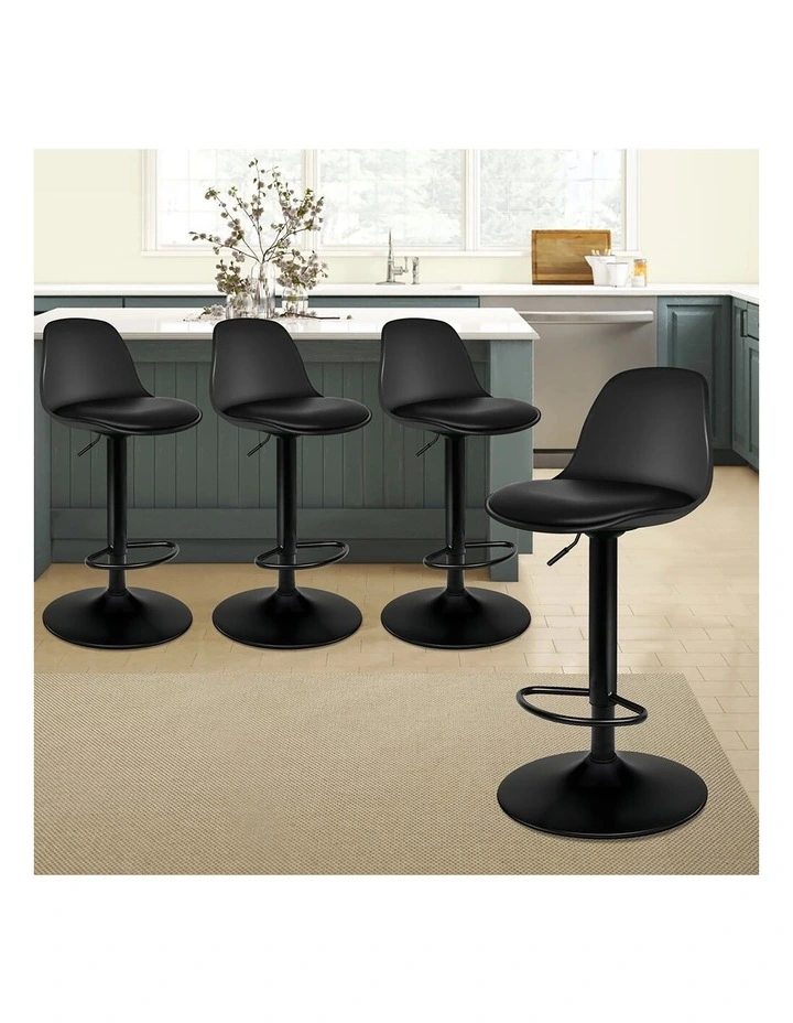 Bar Stools Black X4 image 6