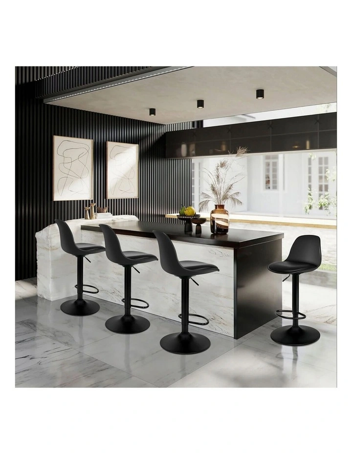Bar Stools Black X4 image 7