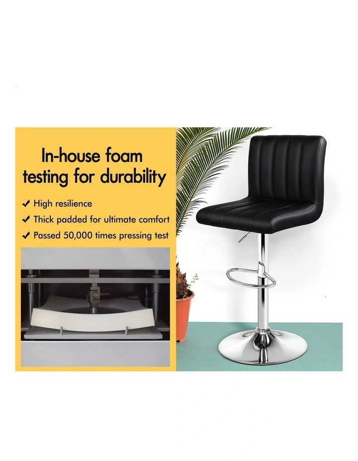 Bar Stools Stripe Pattern Stools Black Macias x4 image 2