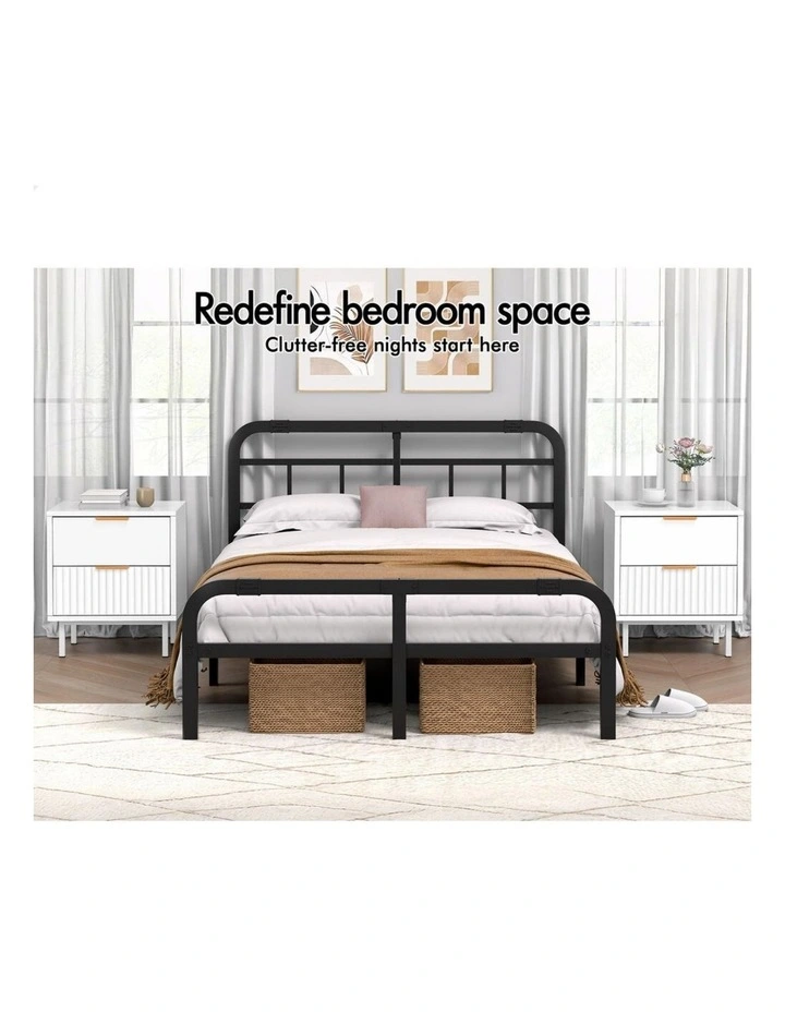Bedside Table Nightstand 2 Drawers Side Storage Cabinet White image 6