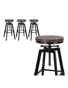 4x Bar Stool Retro Kitchen Vintage Chair Industrial Rustic Ezra