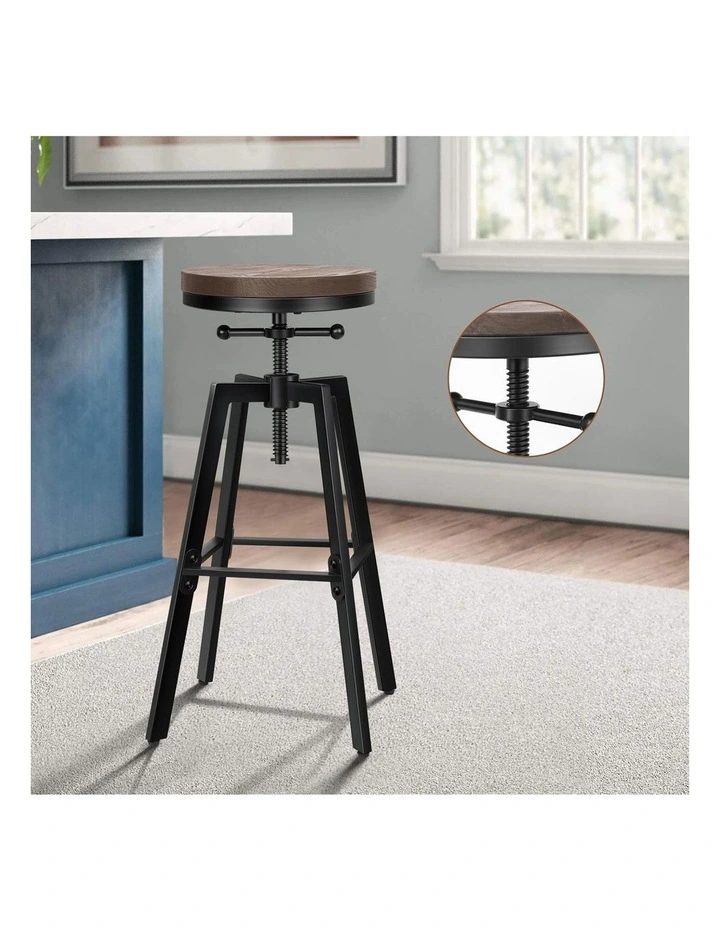 4x Bar Stool Retro Kitchen Vintage Chair Industrial Rustic Ezra image 4