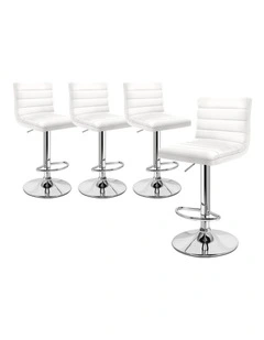 Bar Stools Kitchen Swivel White Ruel x4
