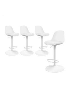 Bar Stools White X4