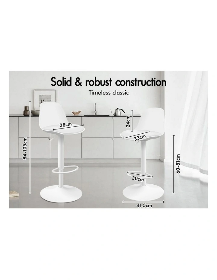 Bar Stools White X4 image 2