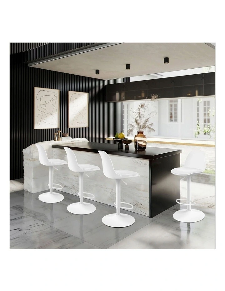Bar Stools White X4 image 4