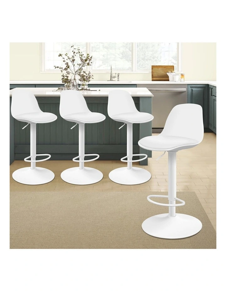 Bar Stools White X4 image 5