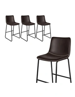 4x Bar Stools 66cm Kitchen Counter Metal Vintage Dining Chairs Coffee