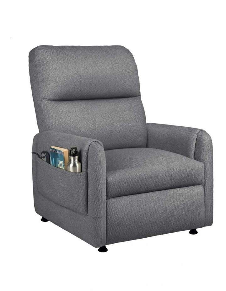 Recliner Chair Electric Auto Recline Armchair Lounge Sofa Fabric Grey image 1