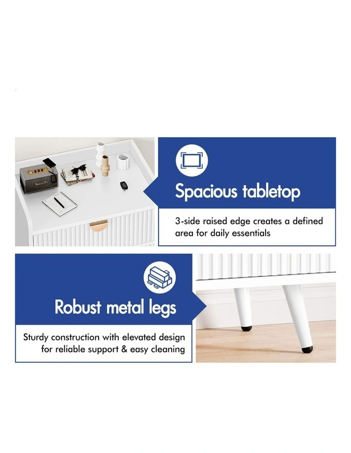 3 Chest of Drawers Modern Storage Cabinet Dresser Tallboy White image 3