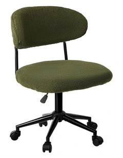 Oikiture Armless Office Chair Mid Back Wide Seat Swivel Home Desk Chair Green