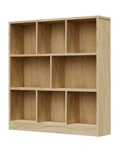 Oikiture Bookshelf Bookcase Display Shelves Unit Storage Organizer Stand Natural