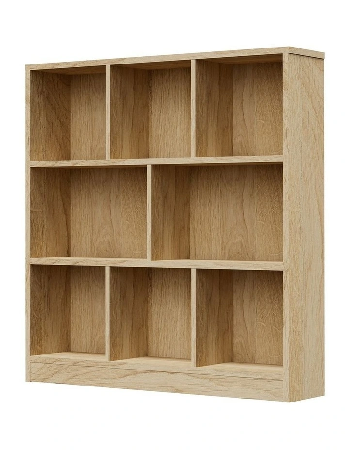 Oikiture Bookshelf Bookcase Display Shelves Unit Storage Organizer Stand Natural image 1