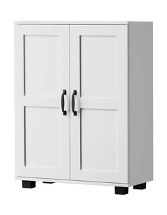 Oikiture Storage Cabinet Bathroom Buffet Sideboard 2 Door Cupboard White