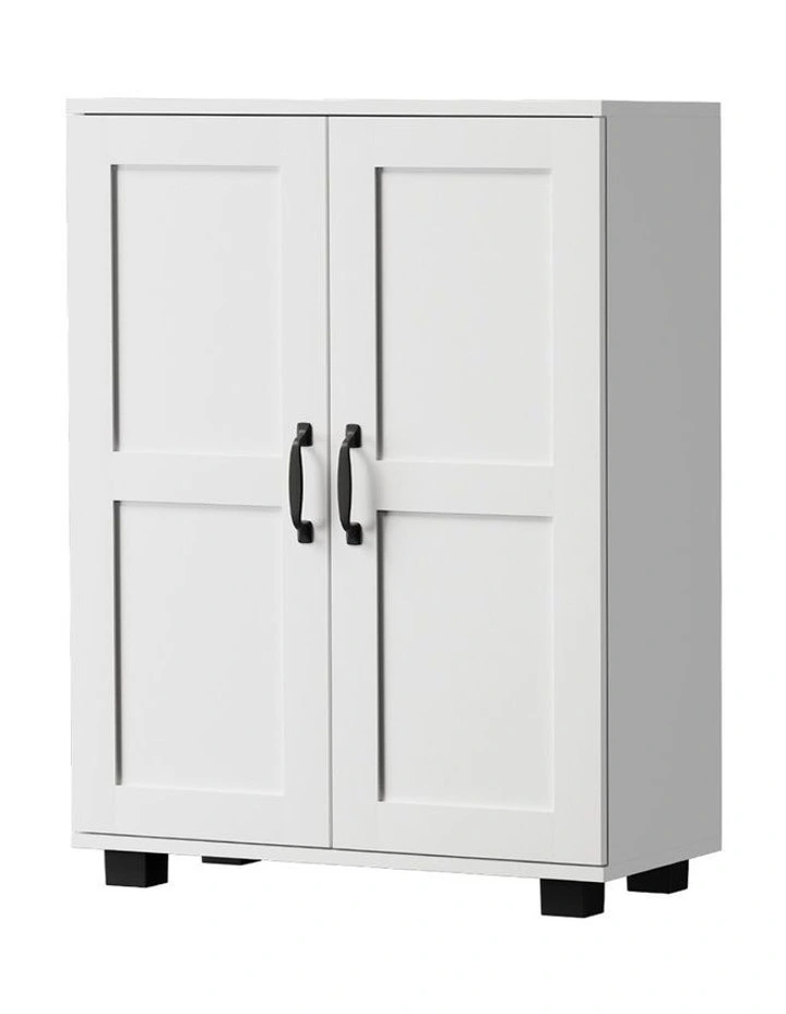 Oikiture Storage Cabinet Bathroom Buffet Sideboard 2 Door Cupboard White image 1