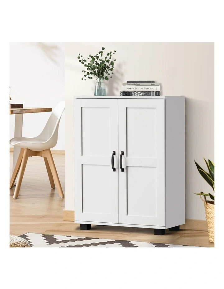 Oikiture Storage Cabinet Bathroom Buffet Sideboard 2 Door Cupboard White image 4