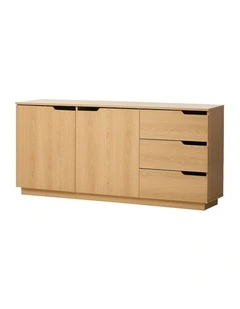 Oikiture Buffet Sideboard Storage Cabinet 3 Drawers