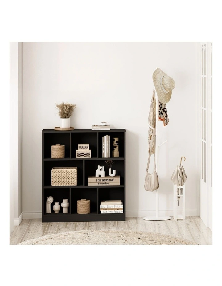 Oikiture Bookshelf Bookcase Display Shelves Unit Storage Organizer Stand Black image 7