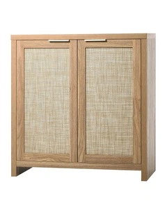 Oikiture Rattan Buffet Sideboard Storage Cabinet