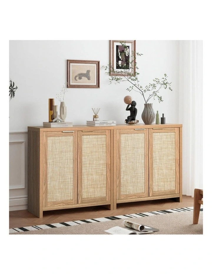Oikiture Rattan Buffet Sideboard Storage Cabinet image 5
