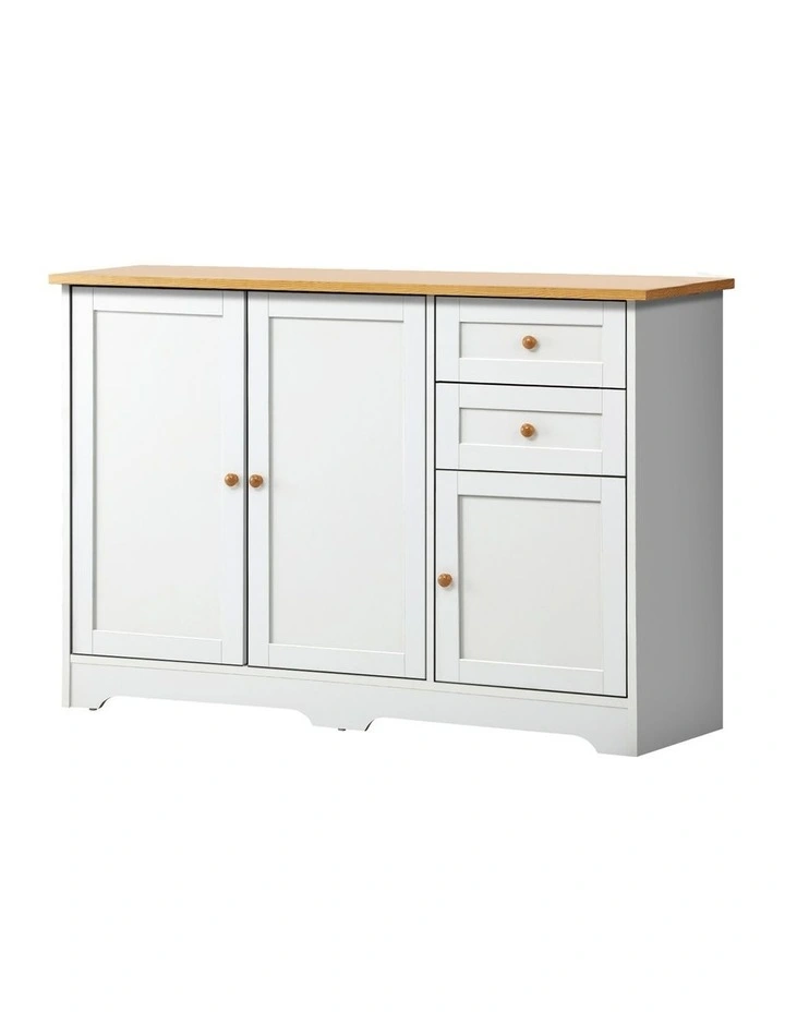 Oikiture Sideboard Buffet Storage Cabinet White image 1