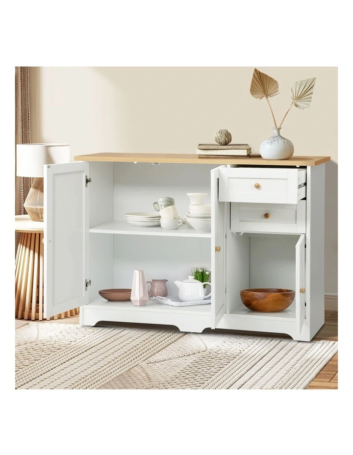 Oikiture Sideboard Buffet Storage Cabinet White image 5