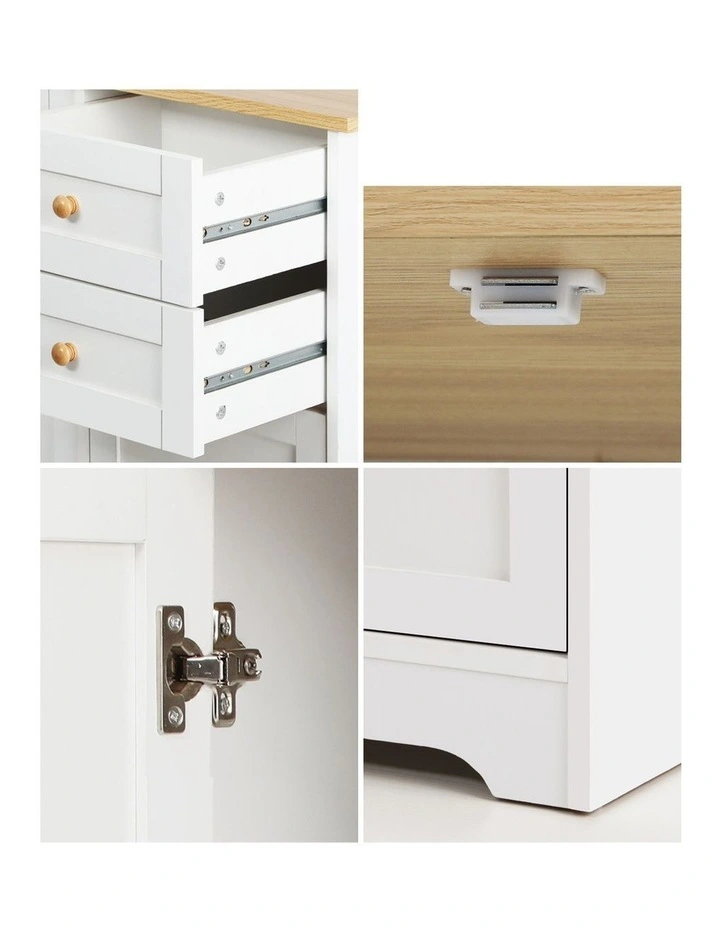 Oikiture Sideboard Buffet Storage Cabinet White image 6