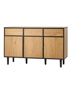 Oikiture Buffet Sideboard Storage Cabinet Cupboard 3 Drawers