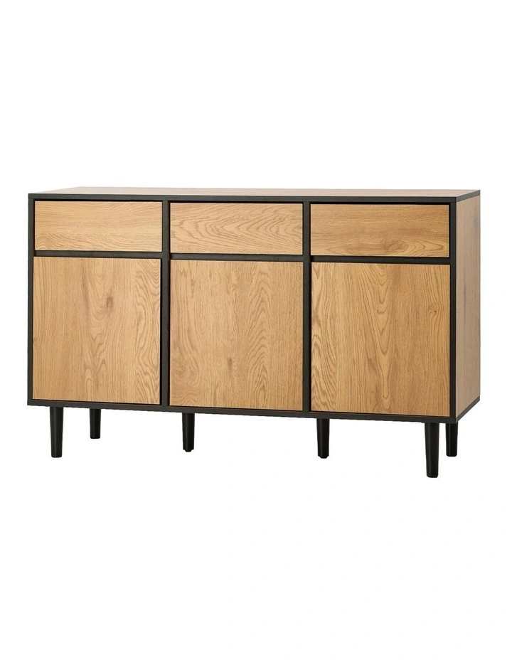 Oikiture Buffet Sideboard Storage Cabinet Cupboard 3 Drawers image 1