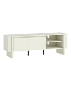 TV Entertainment Unit Storage TV Cabinet Open Shelves 150 CM - Foil-laminated Particleboard / white